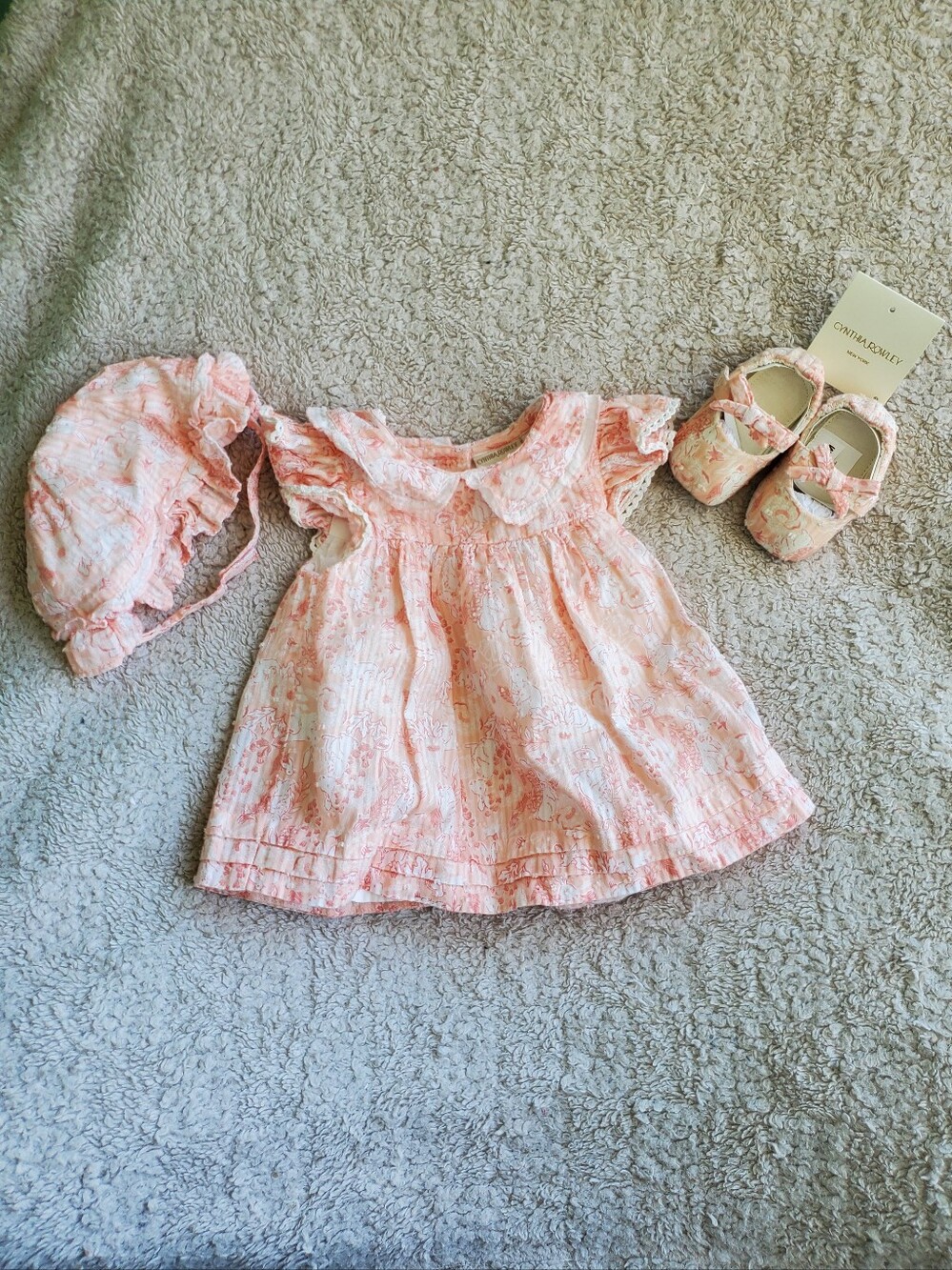 Cynthia Rowley Pink Floral Infant Dress Set